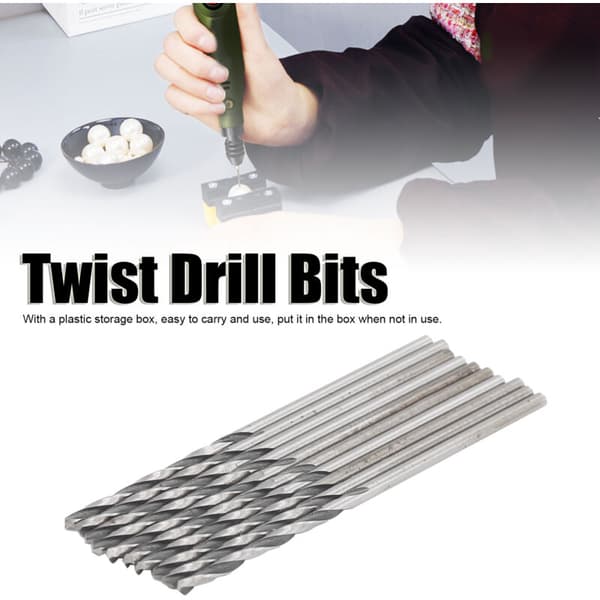 10 stk. HSS lige skaft spiralbor Power Tools lige skaft slibeproces 1,6 mm borediameter
