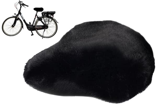 Cykelöverdrag Mjuk Plyschstickad Med Polyesterfoder Universell Passform För Utomhuscykling Eller Motionscykel Svart
