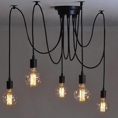 Justerbar Edderkopp Taklampe Metalltråd Bur Hengende Lys