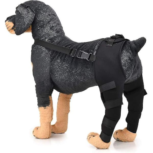 Hundbensstöd, hundknäskydd hund dubbel bakbensstöd, hundbensårsskydd, hundknäskydd benskydd