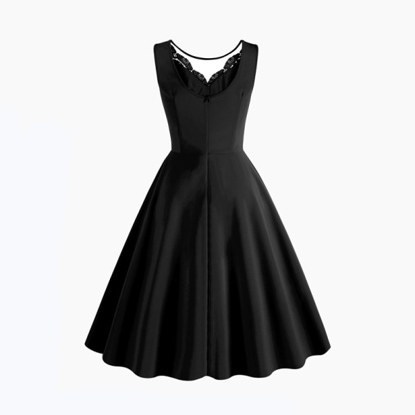 Elegant cocktailklänning för kvinnor svart XL