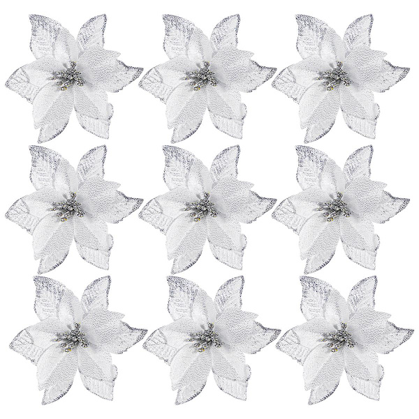 Blomsterdekoration Poinsettia Blommor Artificiell Bulk Julblomma Prydnad Artificiella Blommor