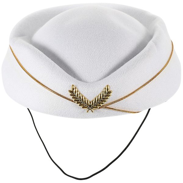 Flyvelederinde Hat Scene Performance Hat Flyvelederinde Hat Stewardesse Cosplay Tilbehør Beige