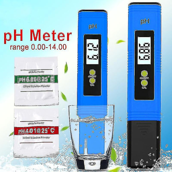Digital Ph-mätare, Ph-testare för vatten, Ph-mätare 0,01ph Högprecisionsvattenkvalitetstestare med Atc, 0-14ph mätintervall, för simbassänger, dri