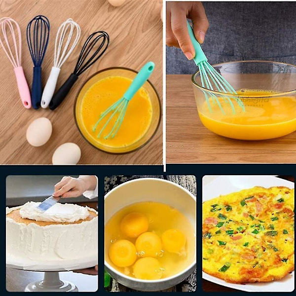 Silikonvisp, köksredskap, 5 st minisilikonvispar för matlagning, hög