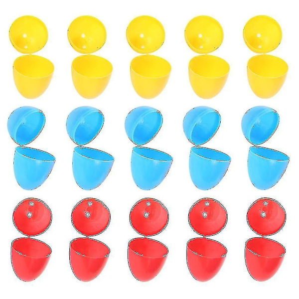 50 st plastpåskägg tomma påskägg presentförpackning äggskal slumpmässig färg
