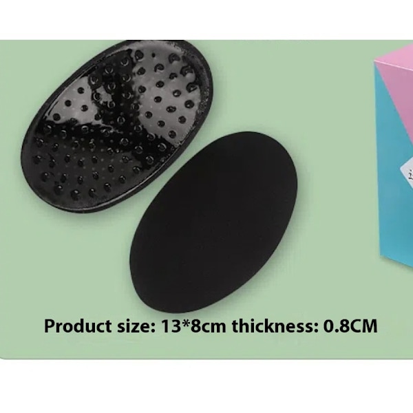 Ett par svarta axelvaddar andningsbara svampdynor axelförstärkare skumdynor för kvinnor män（13 * 8cm）