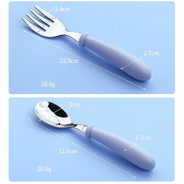 Gafler og skeer, rustfrit stål babybestik