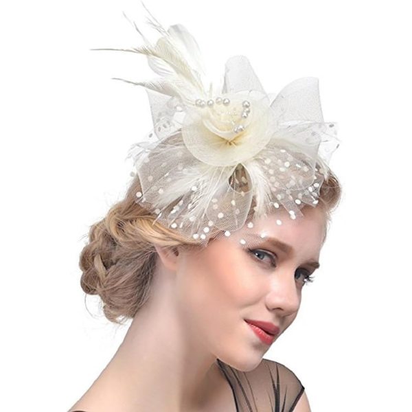 Fascinatorer Hodeplagg for Kvinner Te-selskap Hodebånd Kentucky Derby Hodeplagg Fascinator Hodeplagg Vel-laget med Pen Farger