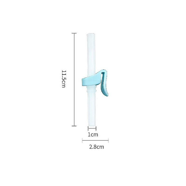 Baby Silikon Halm Sett, 4 stk Bpa-frie Gjenbrukbare Snap-on Halm