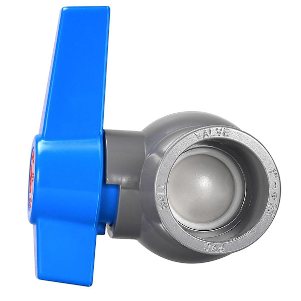 Palloventtiili, 32mm sisähalkaisija PVC-liitäntäpää sulkuventtiili akvaarioasennukseen, uppopumppu, allas, puutarhan kasteluharmaa sininen 2kpl