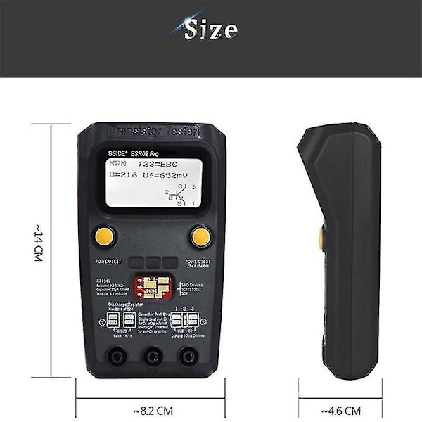 Esr02 Pro Transistor Tester Digital Multimeter Diode Triode Resistor Capacitance Inductance Mosfet