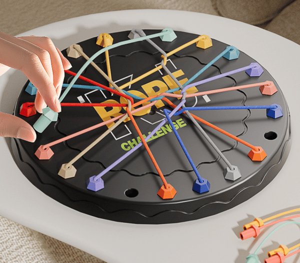 Interactive Rope Knot Game Challenges Logical Puzzle Board Game for Kids Adults Portable Fun Stress Relief Toy