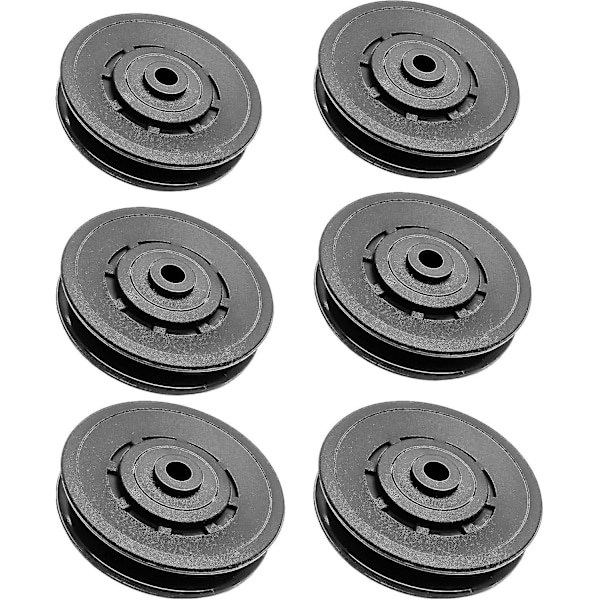 90 mm nylonhjul med kullager, universell remskiva för gym