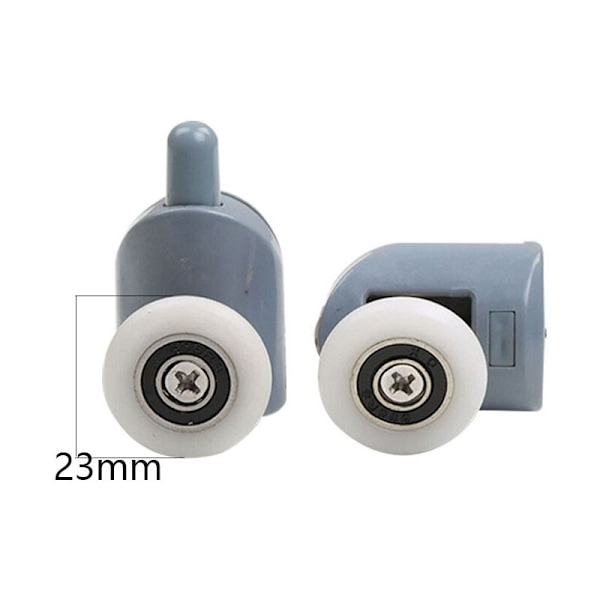 Duschdörrsrullar, Set om 8, Diameter 23 mm, för Duschkabiner