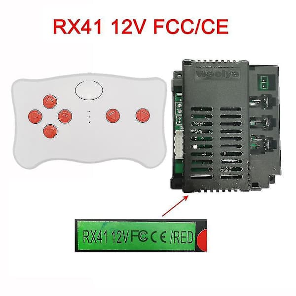 Elektrisk lekebil for barn med Bluetooth-fjernkontroll, kontroller med mykstartfunksjon 2.4g Bluetooth-sender RX74 24V full set