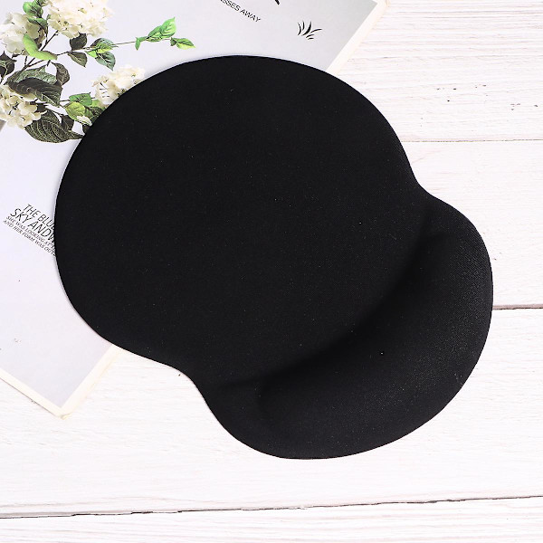 Ergonomisk musepude med silikone håndledsstøtte - Sort