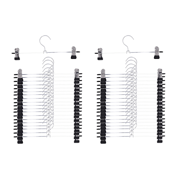 Byxhängare Kjolhängare Med Klämmor 40 Pack Metall Byxklämma Hängare För Utrymmesbesparande, Ultra Th