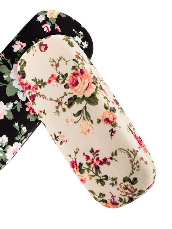 Pieces Brilleetui Hardt Etui for Kvinner Blomstermønstret Stoff