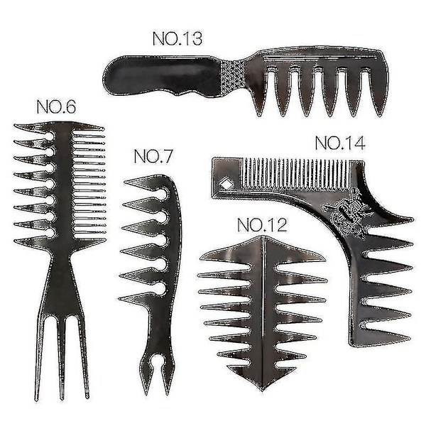 Slicked-back Professional Styling Comb Anti Static Hair Brush For Men7