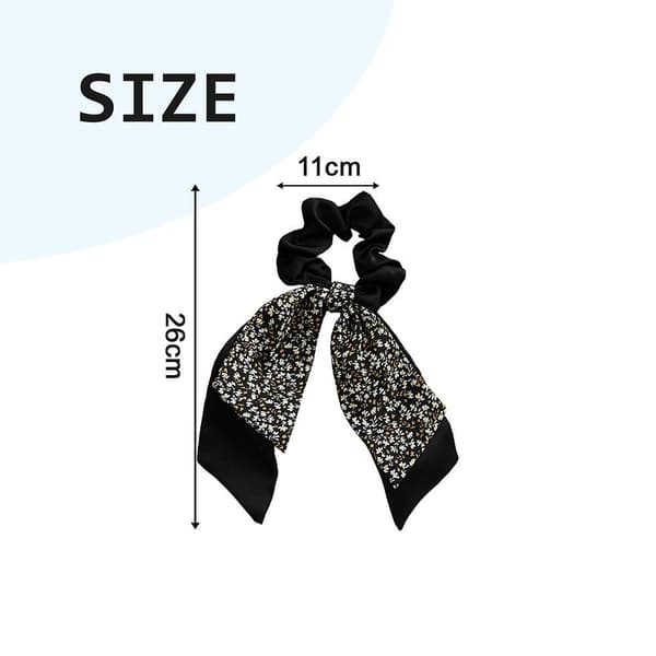 2-pack knutna rosett hår elastiska hår scarf hår band scrunchie hästsvans hållare för kvinnor och flickor Style 1 Style 1