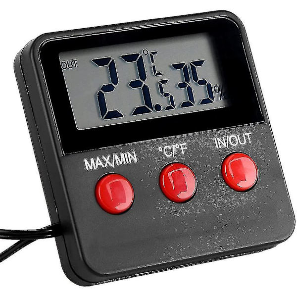 Lcd Digitalt Temperatur- og Fugtighedsmåler, Temperatur- og Fugtighedsovervågningsmåler