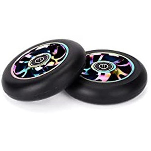 2 stk. 100mm Scooter Reservehjul Med Leje Stunt Scooter