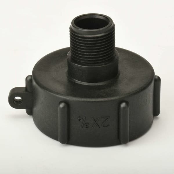 IBC-adapter S60 skrukobling for IBC-vanntank 2 tommer til 3/4 tommer (1 stk)