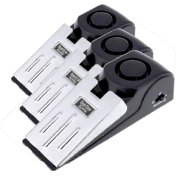 3-pack säkerhetskil dörrstopp larm stopper blockering resehem säkerhetslarm Z