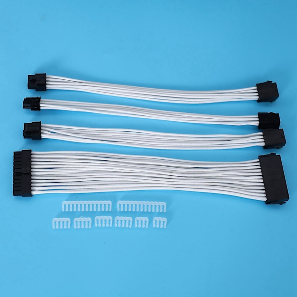 2x Basic Extension Cable Kit; 2kpl Atx 24pin/eps 4+4pin/pci-e 8pin/pci-e 6pin Power Extension Cable