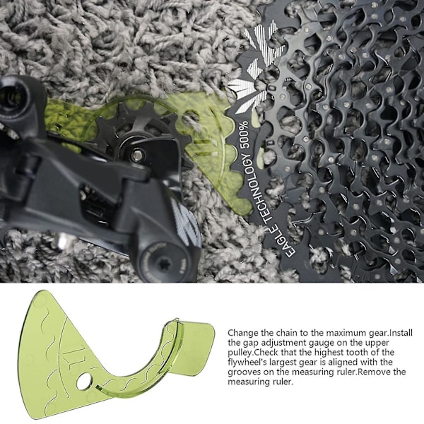 Ergonomisk Anti-slid Cykel Derailleur Værktøj Pålidelig Effektiv Abs Chaingap Justeringsmåler Rød