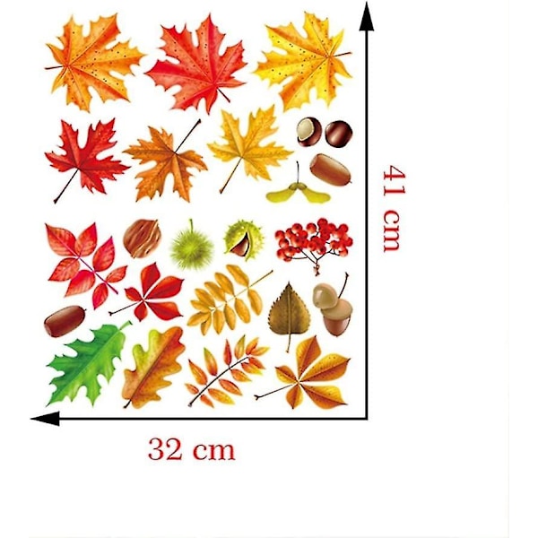 Høst veggklistremer Thanksgiving klistremerer blad høstblader dekorasjoner Thanksgiving klistremerke