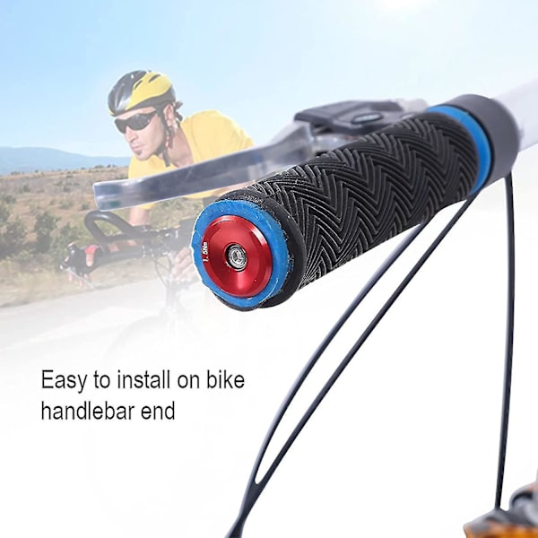 Styrstångsändlock, aluminiumlegering cykelstyre greppstångsändlock delar för de flesta cyklar landsväg(12 st röd)
