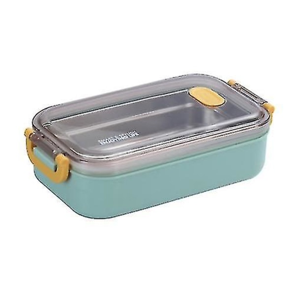 Large Capacity Refillable 304 Stainless Steel Insulated Lunch Box-800ml (green)