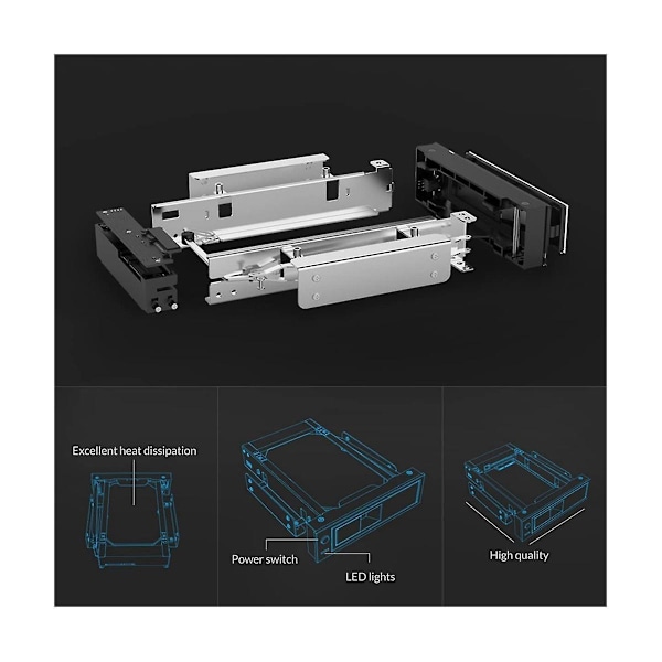 1106ss 3,5-tums facklös varm byte mobil rack CD-rom 3,5-tums intern SATA hårddisk SSD-adapter