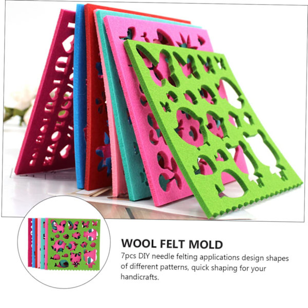 7 stk. Mal for Filting, Filting Mal, Filting Nåler, Filting Former, Broderi Former, Filting Startsett DIY