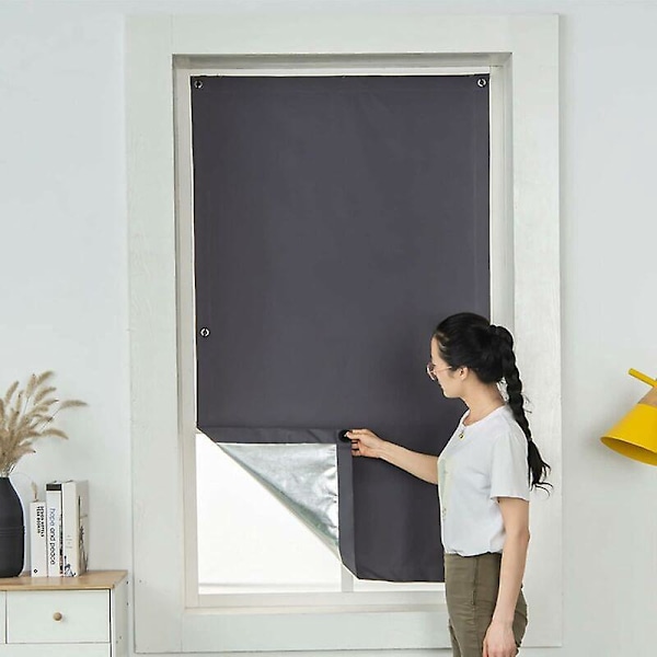 Blend med varmeisolerende sugekopp for solreflektor takvindu sugekopp 60x120Cm mørkegrå