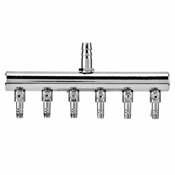 Akvarie Luftpumpe Reguleringsventil, Rustfrit Stål Akvarie Fisktank Luftpumpe Ventil 8mm Drej til 4mm Splitter Kontrolventil