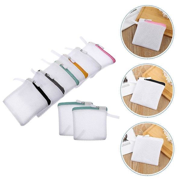 8 stk. Vaskeri Net Vaskesekker Vaskemaskin Vaskesekker Mini Delikatesse Sekker