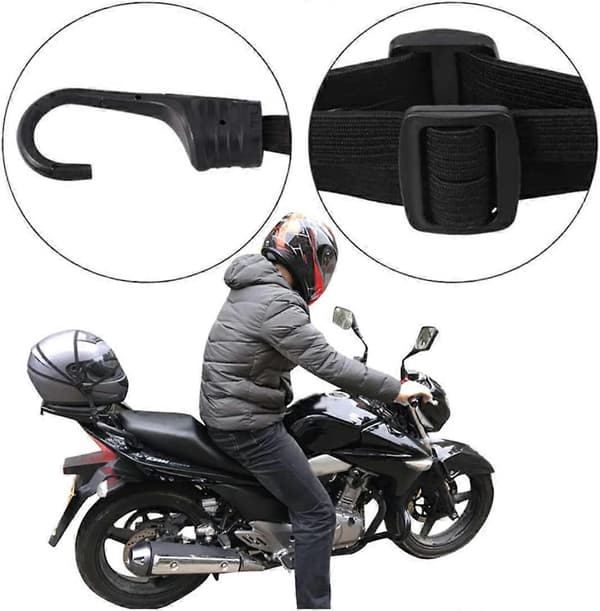 Motorcykel Bagagenet - Justerbar Elastisk Rem til Hjelme
