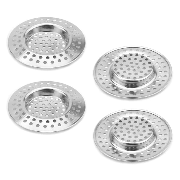 4 stk. Håndvask Mesh Filter 3.55\"x2.2 (Ydre Diameter x Indre Diameter) Mesh Metal Håndvask Filter Rustfrit Stål Spildevands Kurv Filter