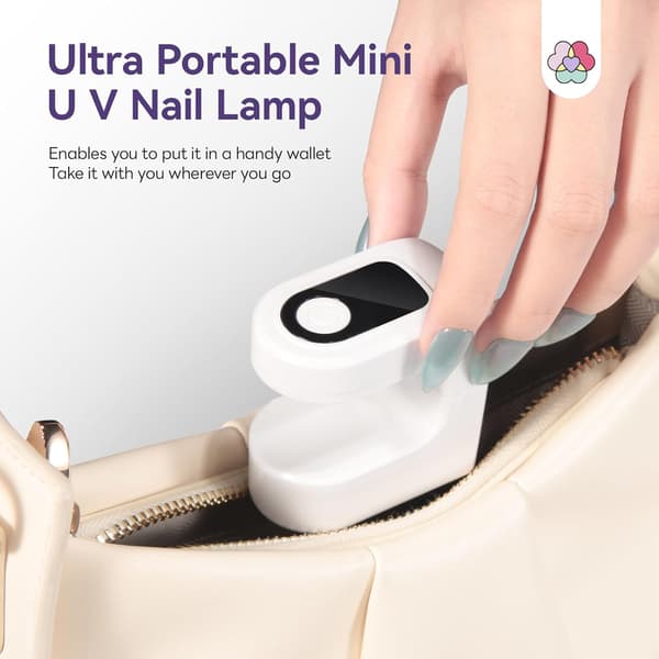 Mini UV Nail Lamp Rechargeable Flash Curing Lamp UV Lamp for Gel Polish Nails