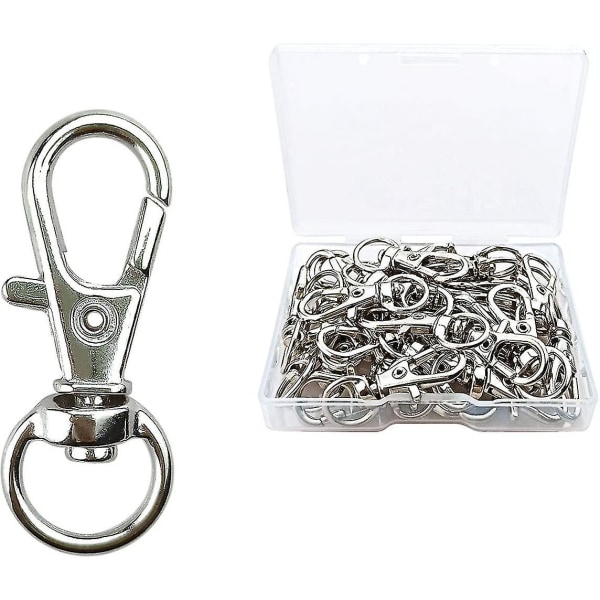 30 stk. Metall Swivel Lanyard Snap Hook, Nøkkelring Swivel Hook Hummerklo Lås (liten størrelse)