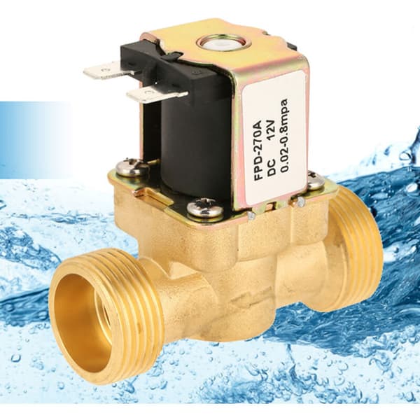 Elektrisk vattenventil, G3/4 DC12V Elektrisk solenoidventil Normalt stängd, NC Solenoidventil för vatten