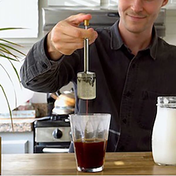 Bärbar fransk kaffepress och tebryggare, lättviktig kaffepress i rostfritt stål - Snngv