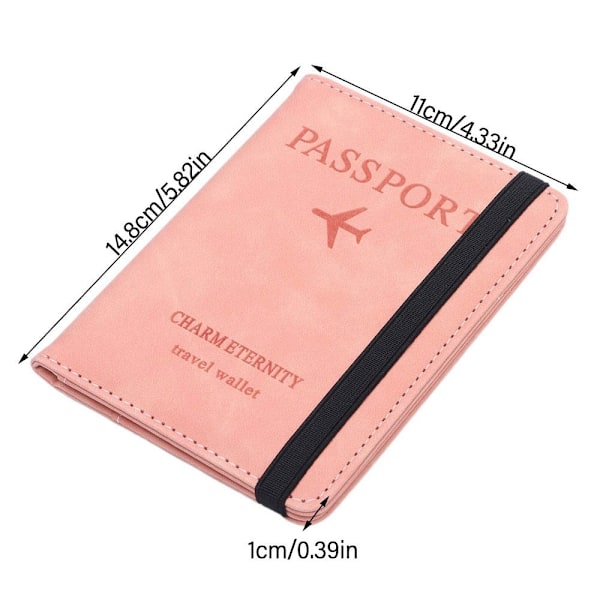 RFID Läder Passfodral Dokument Rese Passhållare kaffe coffee 14.8cmX1cmX11cm(5.82X0.39X4.33)