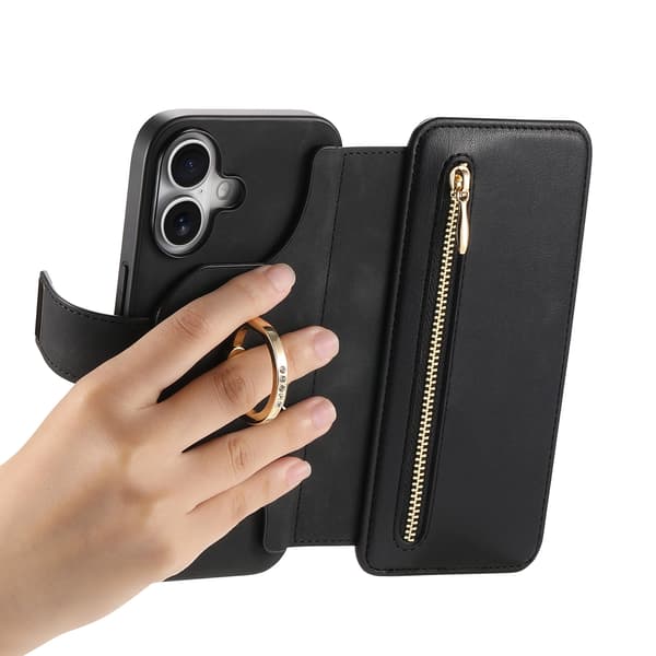 iPhone 16 Pro Max Lommeboketui med Avtakbart Magnetisk Deksel
