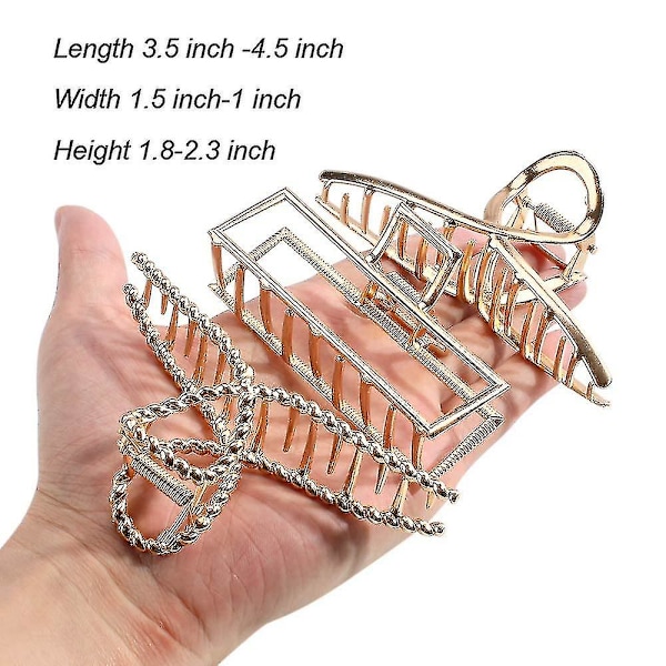 Hårklemme, klohårsnål, tykkhårsnål, metallhårsnål, langhårsklemme, stor hårklemme, sommerfugltannhårsnål, 4 stiler