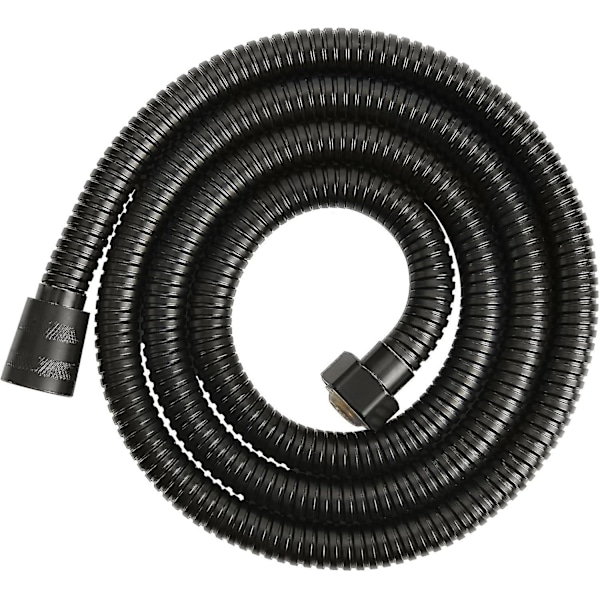 Svart duschslang 2m(79\"), krom duschrör i rostfritt stål, anti-kink och läckagesäker, flexibel duschslang, enkel gör-det-själv-byte
