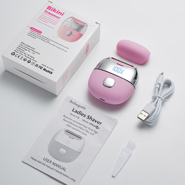 Elektrisk shaver til kvinder, smertefri og genopladelig